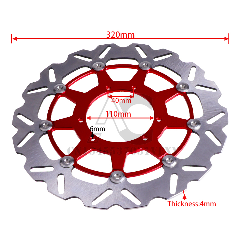 Motorcycle 320MM Floating Brak - đánh giá và giá Floating Brake Disc 320Mm Supermoto
